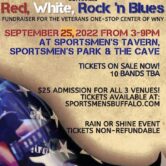 5th Annual Red, White, Rock ‘n Blues Benefitting The Veterans One Stop Center of WNY Noon-9pm $25